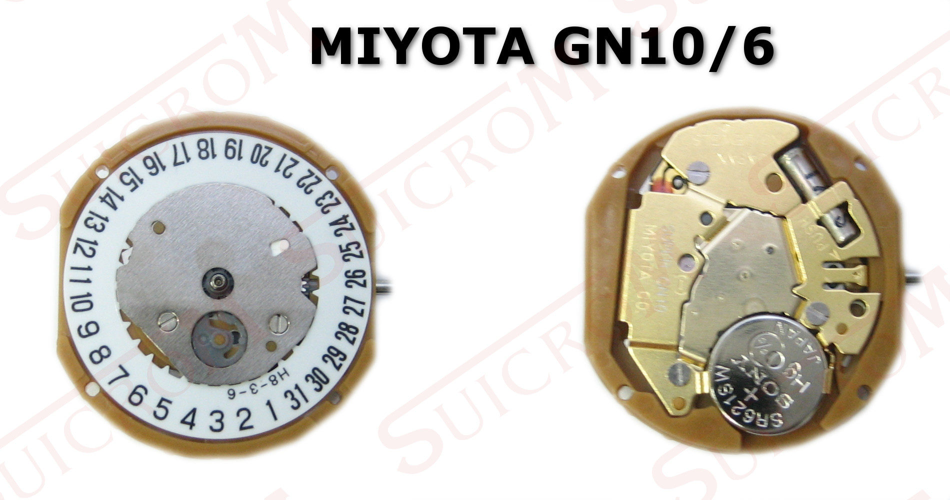 Movimiento Miyota Gn10- Gn12  Calº 6h.